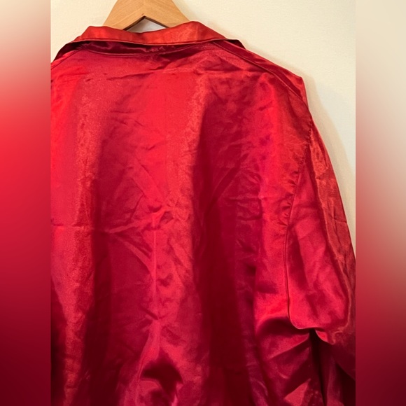 Vintage Red Satin Baseball Style Jacket - Picture 10 of 12